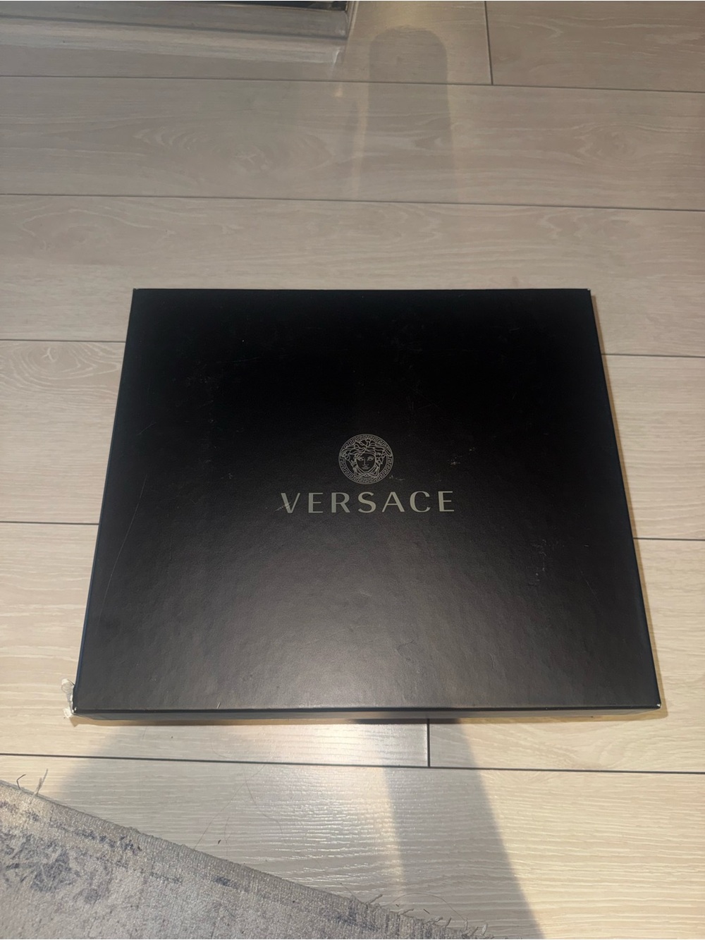 Versace Gray Strappy Pointed Stiletto Heels with Gold Accents. - Picture 3 of 6